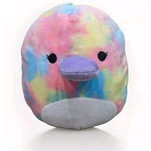 Squishmallows Brindall The Platypus 14" Glitter Belly Rainbow Tie-Dye Ultrasoft
